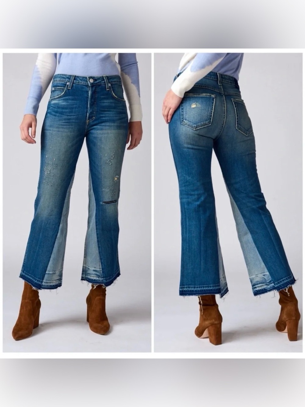 AMO Babe Dive Bar Rework Collab Destroy Jeans Patchwork